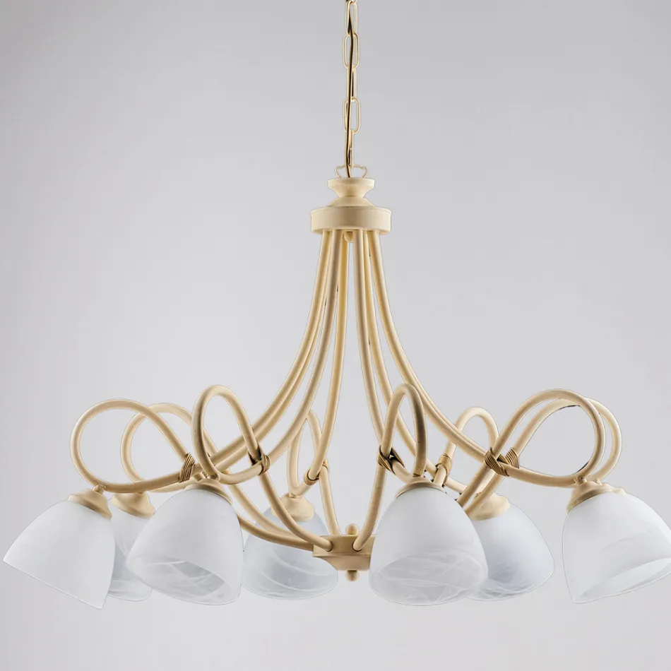 Lampă suspendată de interior Cosmo din metal negru și sticlă Viadurini