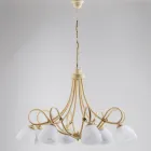 Lampă suspendată de interior Cosmo din metal negru și sticlă Viadurini