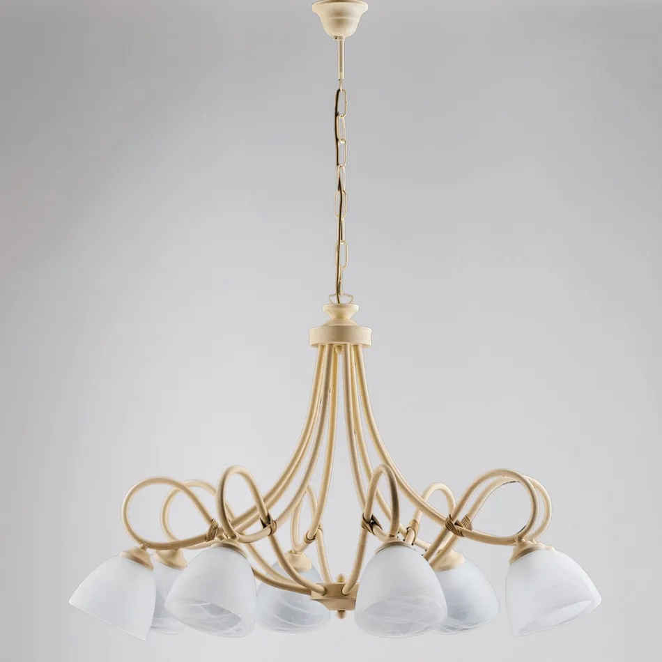 Lampă suspendată de interior Cosmo din metal negru și sticlă Viadurini