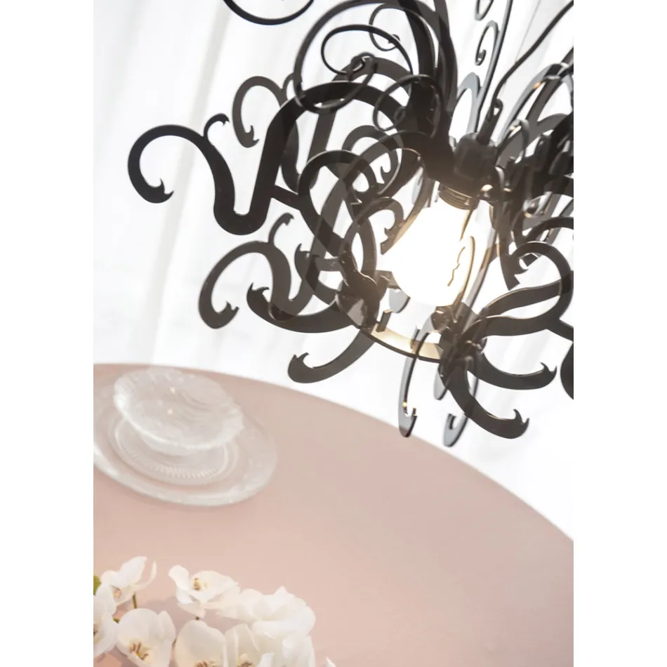 Candelabru suspendat în plexiglas alb sau negru reciclabil - Sancho Viadurini