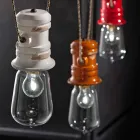 Candelabru trei spoturi luminoase suspensie artizan Jayda Ferroluce Viadurini