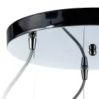 Candelabru cu trei lumini și bară circulară din sticlă suflată, fabricat în Italia - Soffio Viadurini