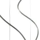 Candelabru cu trei lumini și bară circulară din sticlă suflată, fabricat în Italia - Soffio Viadurini