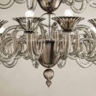 Candelabru artizanal cu 18 lumini în sticlă de la Veneția, fabricat în Italia - Margherita Viadurini