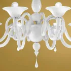 Candelabru Artisanal cu 8 lumini din sticlă de la Veneția, fabricat în Italia - Margherita Viadurini