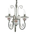 Candelabru din ceramică artizanală cu decor manual și alamă antică - Sanremo