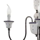 Candelabru din ceramică și alamă antică lucrat manual - Sanremo Viadurini