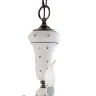 Candelabru din ceramică și alamă antică lucrat manual - Sanremo Viadurini