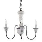 Candelabru din ceramică și alamă antică lucrat manual - Sanremo Viadurini