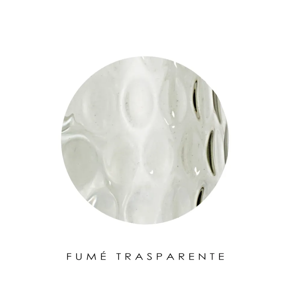 Candelabru lucrat manual din sticla si metal Venetia - Bolle Balloton Viadurini