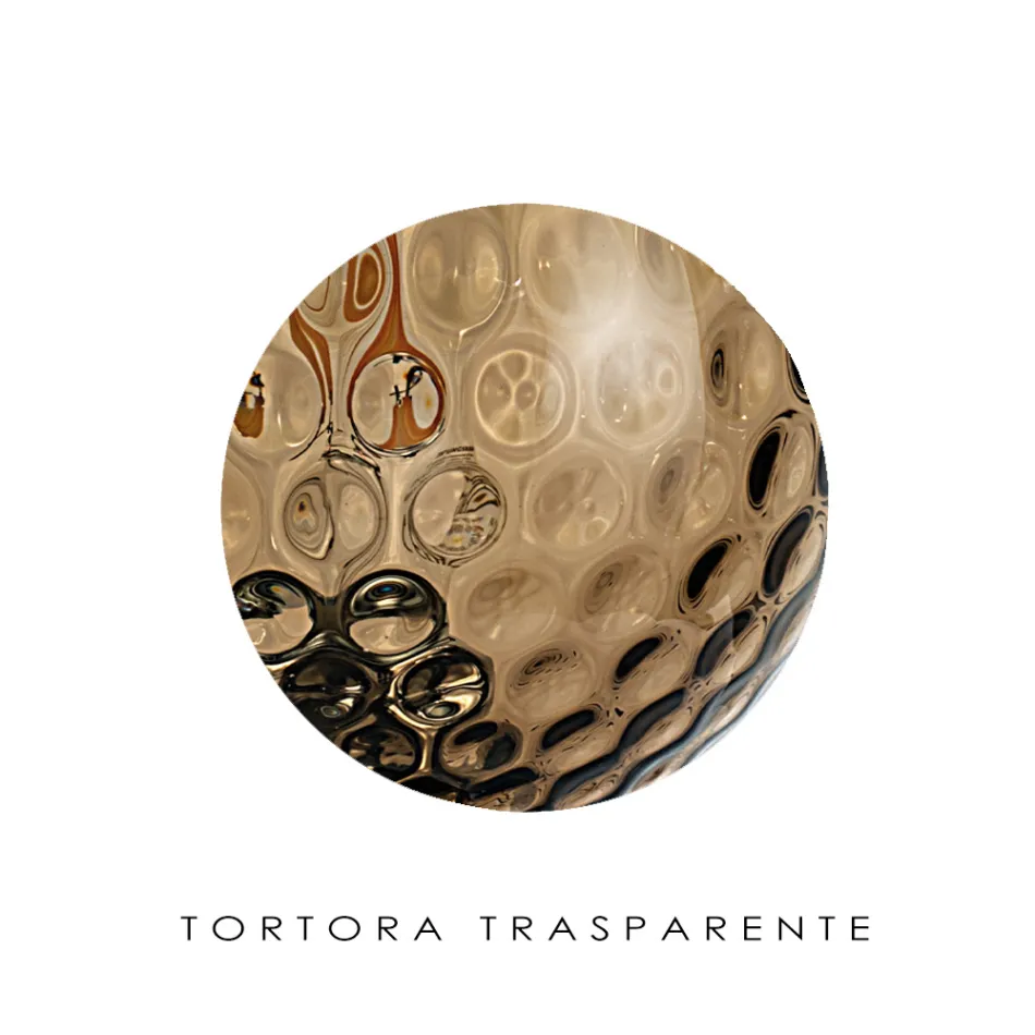 Candelabru lucrat manual din sticla si metal Venetia - Bolle Balloton Viadurini