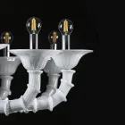 Candelabru din sticlă suflată venețiană realizat manual în stil clasic - Vanity Viadurini