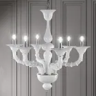 Candelabru din sticlă suflată venețiană realizat manual în stil clasic - Vanity Viadurini