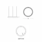 Candelabru de design alb cu rozetă metalică Made in Italy - Slide Giotto Viadurini