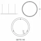 Candelabru de design alb cu rozetă metalică Made in Italy - Slide Giotto Viadurini