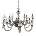 Candelabru clasic 12 lumini din sticlă italiană de lux lucrată manual - Salin