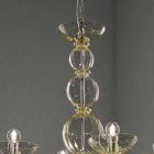 Candelabru clasic 12 lumini din sticla venetiana Made in Italy - Foscarino Viadurini