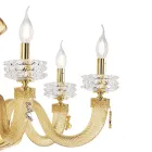 Candelabru clasic 30 de lumini din sticlă italiană de lux lucrată manual - salin Viadurini