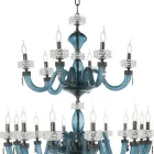 Candelabru clasic 30 de lumini din sticlă italiană de lux lucrată manual - salin Viadurini