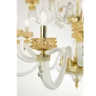 Candelabru clasic 30 de lumini din sticlă italiană de lux lucrată manual - salin Viadurini