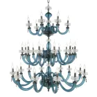 Candelabru clasic 30 de lumini din sticlă italiană de lux lucrată manual - salin Viadurini