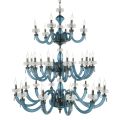 Candelabru clasic 30 de lumini din sticlă italiană de lux lucrată manual - salin