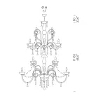 Candelabru clasic 36 de lumini din sticla de la Venetia Made in Italy - Florentin Viadurini