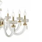 Candelabru clasic cu 8 lumini din sticla italiana de lux lucrata manual - salin Viadurini
