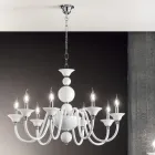Candelabru din sticlă italian de lux realizat manual 8 lumini - Mindful Viadurini