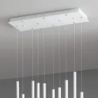 Candelabru cu 10 lumini LED din metal vopsit si cabluri reglabile - zada Viadurini