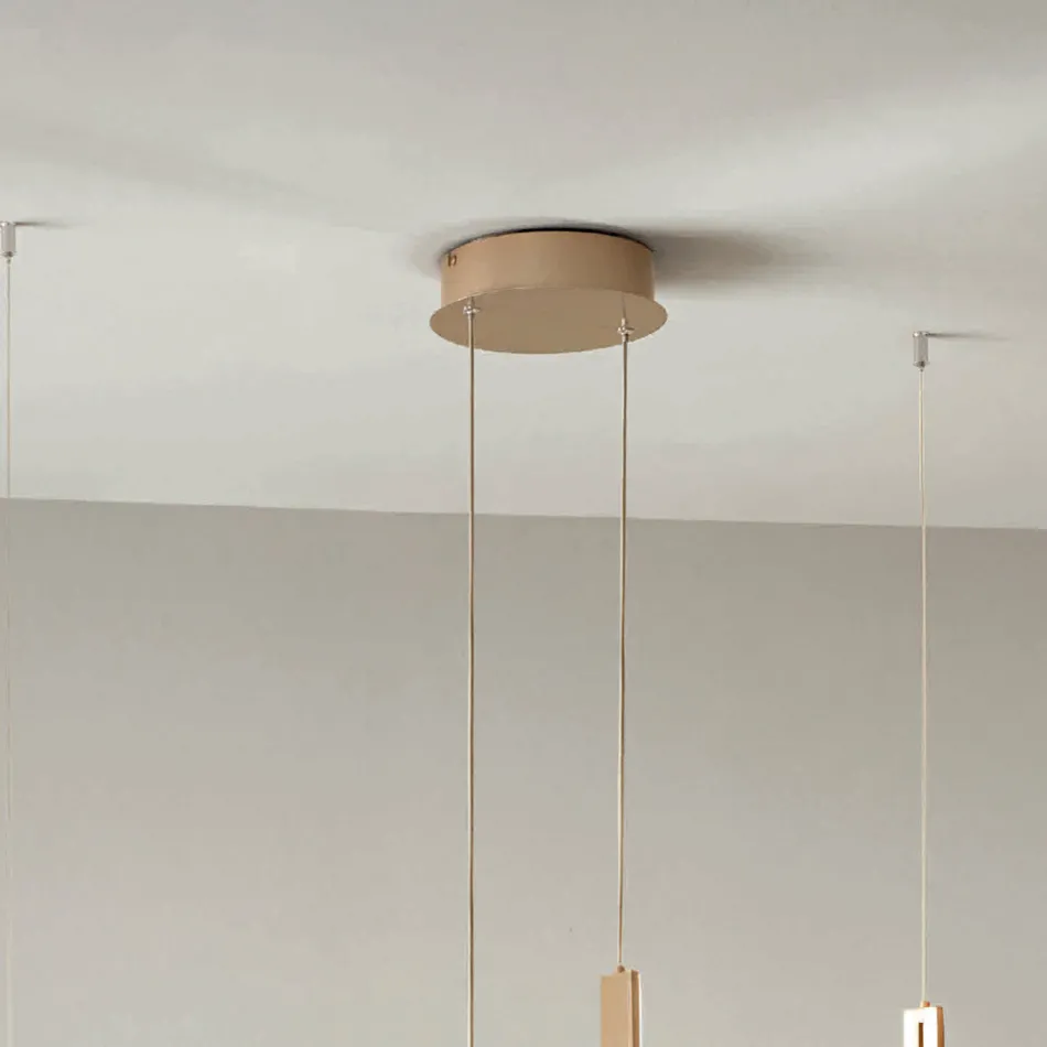 Candelabru cu 2 LED-uri cu inserție detașabilă din sticlă granulată - Catalpa Viadurini