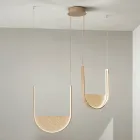 Candelabru cu 2 LED-uri cu inserție detașabilă din sticlă granulată - Catalpa Viadurini