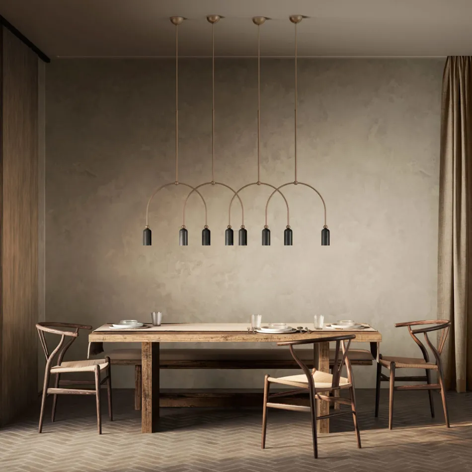 Candelabru cu 2 Lumini in diferite finisaje Made in Italy - Lady Viadurini