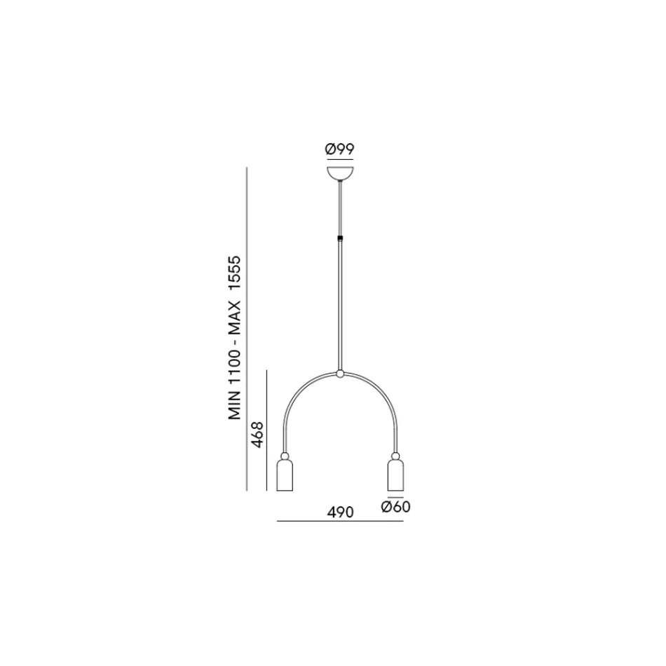 Candelabru cu 2 Lumini in diferite finisaje Made in Italy - Lady Viadurini