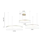 Candelabru cu 2 sau 3 Lumini LED Roronde Orizontale din Metal Vopsit - Mulberry Viadurini