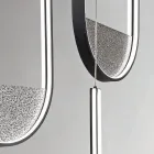 Candelabru cu 3 LED-uri cu inserție detașabilă din sticlă granulată - Catalpa Viadurini