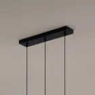 Candelabru cu 3 LED-uri din aluminiu vopsit cu pulbere și cablu reglabil - Buxus Viadurini