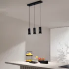 Candelabru cu 3 LED-uri din aluminiu vopsit cu pulbere și cablu reglabil - Buxus Viadurini