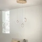 Candelabru cu 3 Lumini LED din Metal Vopsit si Sticla Optional - Cedru Viadurini