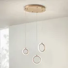 Candelabru cu 3 Lumini LED din Metal Vopsit si Sticla Optional - Cedru Viadurini