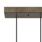 Candelabru cu 5 Lumini din Fier si Sticla Made in Italy - Innorat Viadurini