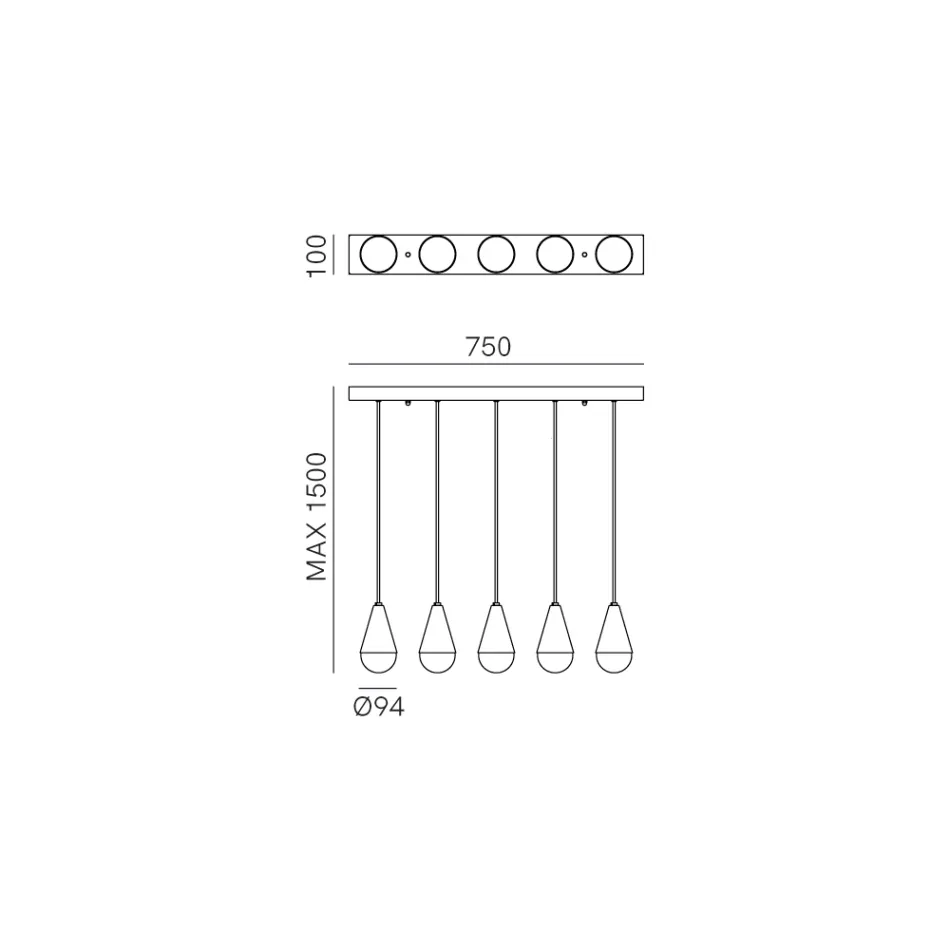 Candelabru cu 5 Lumini din Fier si Sticla Made in Italy - Innorat Viadurini