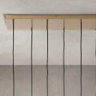 Candelabru cu 6 lumini din sticla suflata in forma de sfera Made in Italy - Prilla Viadurini