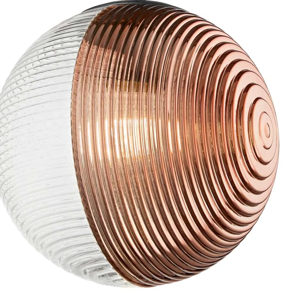 Candelabru cu 8 lumini din sticla suflata in forma de sfera Made in Italy - Prilla Viadurini