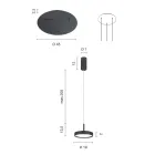 Candelabru cu Baza Rotunda din Metal Vopsit Auriu si Lumina LED - Carpen Viadurini