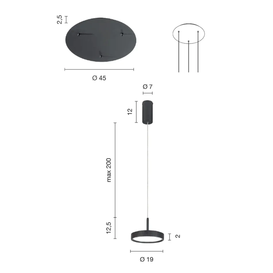 Candelabru cu Baza Rotunda din Metal Vopsit Auriu si Lumina LED - Carpen Viadurini