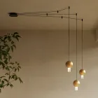 Candelabru cu cilindri din sticlă Canneté fabricat în Italia - Oris Viadurini