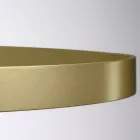 Candelabru cu corp de sticlă și 3 cercuri de aluminiu - Clara Viadurini