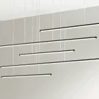 Candelabru cu Lumini LED Orizontale din Metal si Cabluri Ajustabile - Portocaliu Viadurini