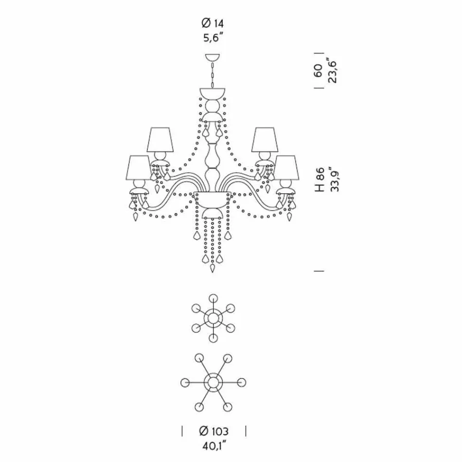 Candelabru artizanal din sticlă venețiană cu 12 lumini, fabricat în Italia - Milagros Viadurini